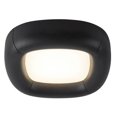 Folio 15-in Black dimmable LED Flush Mount
