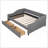 Upholstered Daybed With Two Drawers, Wood Slat Support, Full Size-1885924600