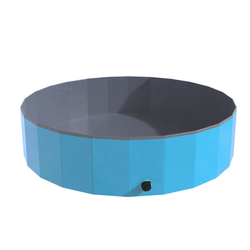 Piscine pliante portable pour chien avec sac de transport Petmaker, H 12 po x l 47 po x P 47 po, Bleu