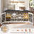 Farmhouse Storage Bench with Cushion