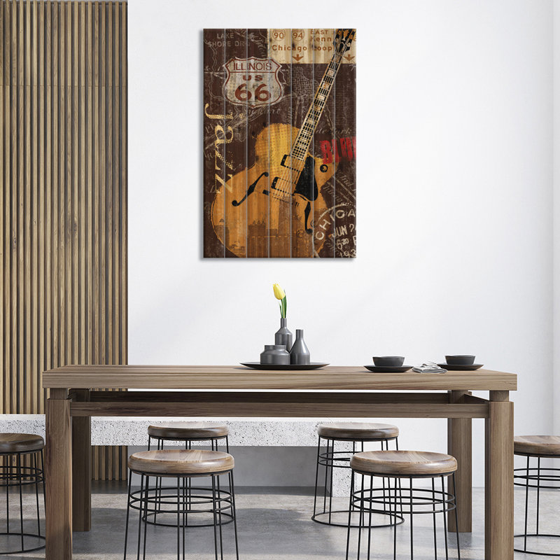 Chi-Town par Keith Mallett - impression sur bois sans cadre, H 26 po x l 18 po x P 1,5 po