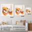 «Burnt Orange Waves Abstract III», art mural abstrait en minimalisme-1640354577