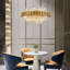 Aydian Chandelier-Modern Elegant Crystal Chandelier – K9 Gold Ceiling Light with Clear Jewel Droplets, Flush Mount E14 Bulbs for Dining Room, Bedroom, Living Room & Staircase-1341695457