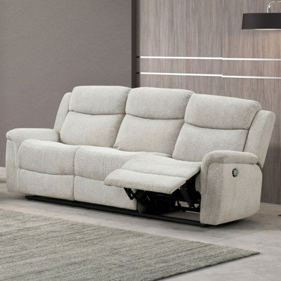 80" W Contemporary Sofa, Light Gray