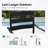 7 Pieces Outdoor Dining Set For 6, 47" Black Metal Round Outdoor Dining Table And 6 Black Metal Stackable Patio Chairs With Arm, Patio Table And Chairs Set For Lawn Garden Backyard-124236835-124236833