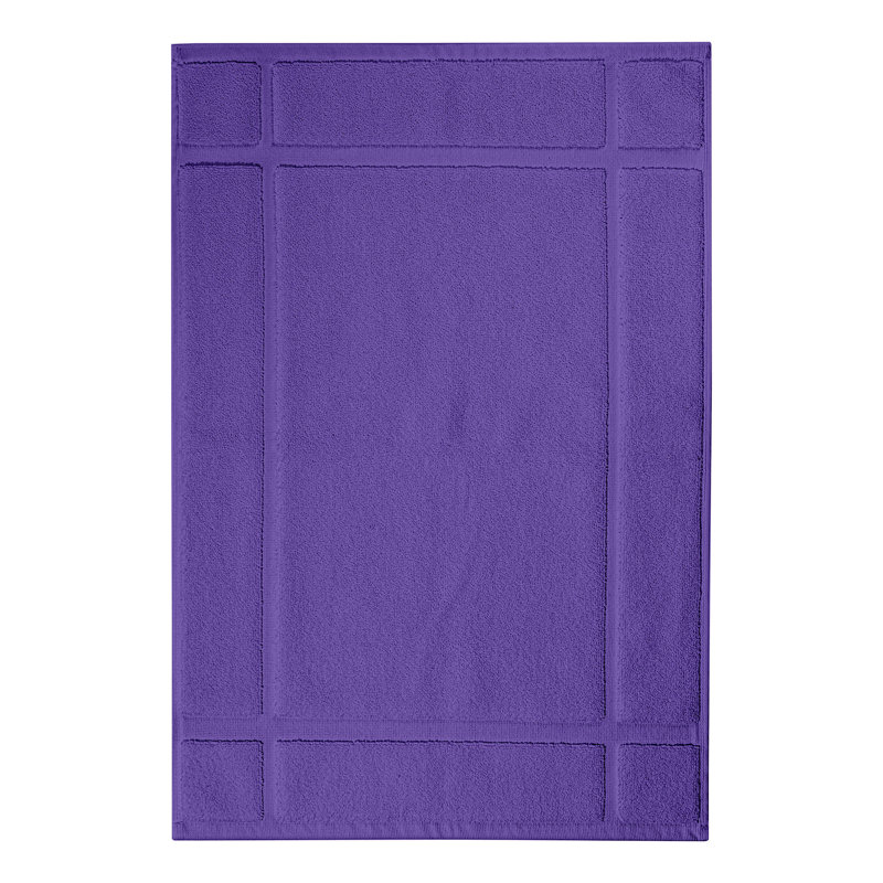 Solid Bath Mat 1350 GSM 100% Cotton for Bathroom Floor, 17" W x 24" L, Purple