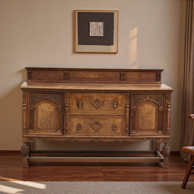 Large-Capacity Vintage-Style Sideboard
