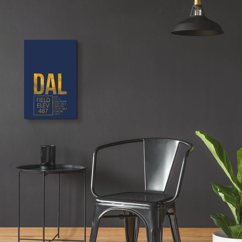 "DAL ATC" par O8 à gauche, H 24 po x l 16 po x P 0,2 po