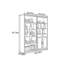 Bibliothèque sur pied en bois