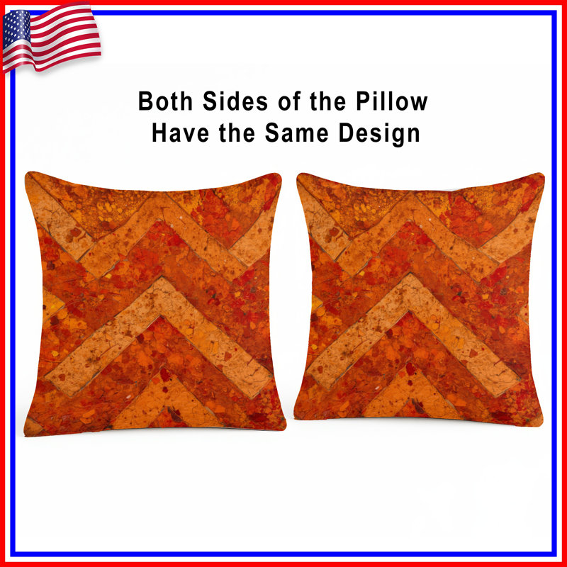 Rustic Chevron Texture Double Sided Throw Pillows, 20 x 20 inches