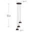 Luminaire suspendu grappe 3 lumières Renmarco-1219043785