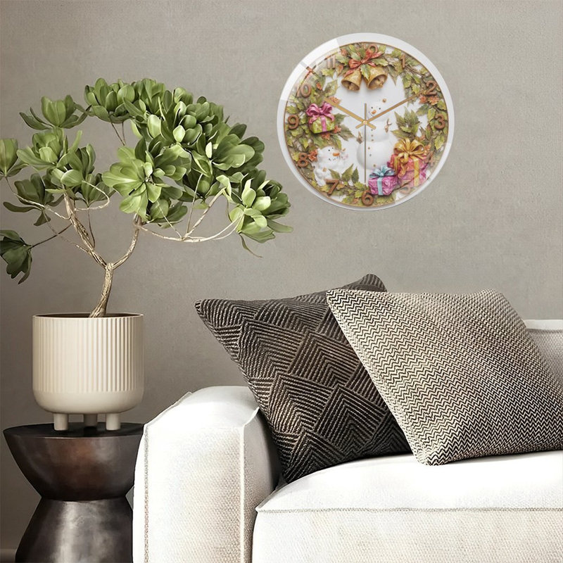 Horloge murale de Noël 12 po