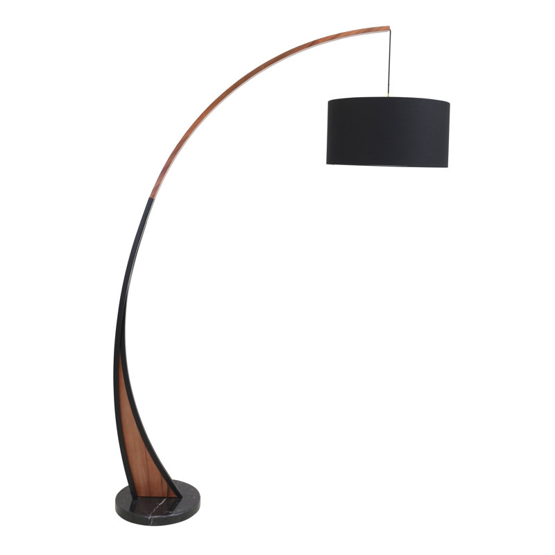 Varville 77'' Black Arched Floor Lamp