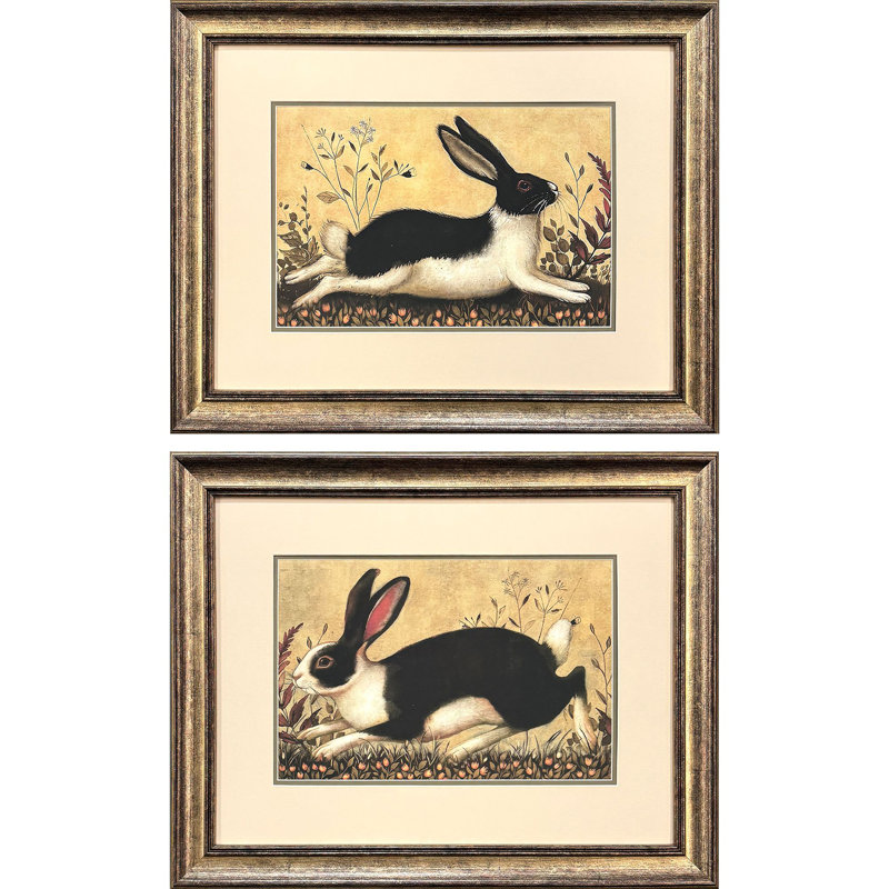 Folk Art Rabbit Framed Art