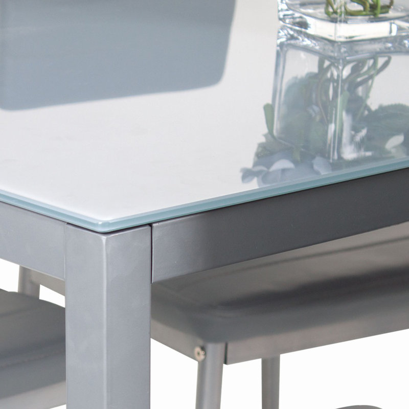 Rakestraw 4 - Person Dining Set, Grey, Grey