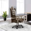 Chaise haute pivotante en gris rétro et blanc os - Confortable