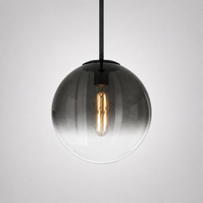 Luminaire suspendu en verre 9 po