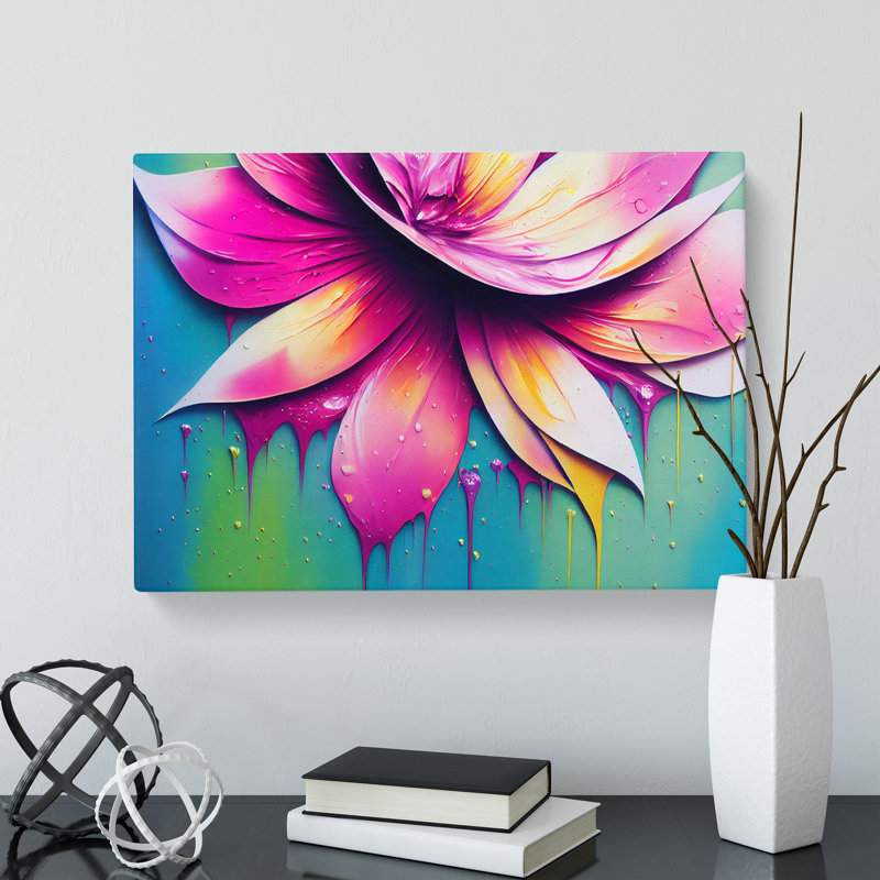 Colourful Floral Art Vol.5 Abstract - Wrapped Canvas, 35cm H x 50cm W x 3cm D