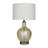 Glass Champagne Table Lamp with Drum Shade