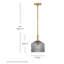 Petit luminaire suspendu Lisette avec verre nervuré-1249565241