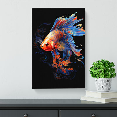 Fish Digital Art No.2 - Wrapped Canvas