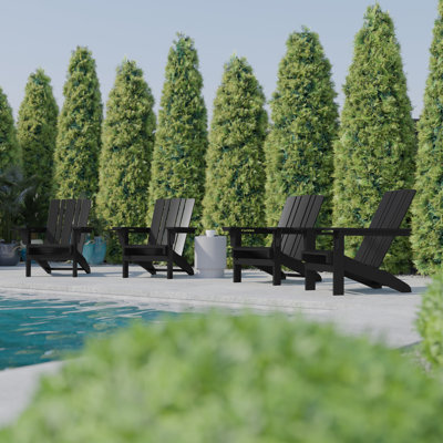Chaises Adirondack toutes saisons de qualité commerciale Beorn avec porte-gobelet pivotant