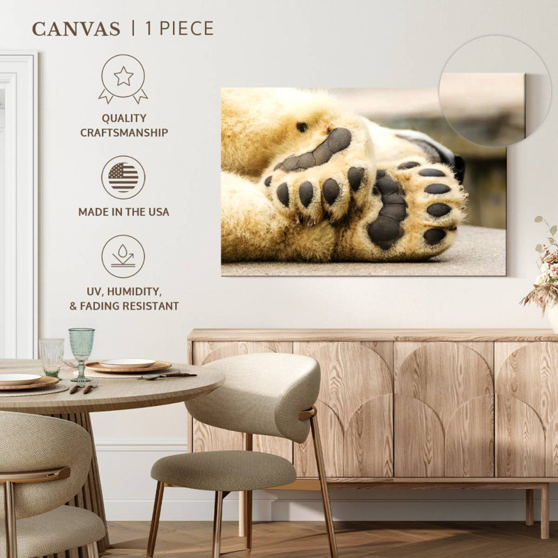 Brampt Polar Bear Paws, 34" H x 51" W