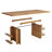 Dining Table with Storage Shelves