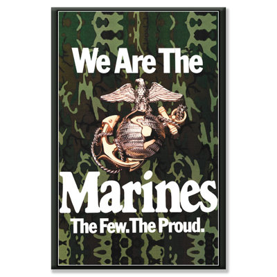 « we is the marines », affiche rétro encadrée