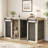 🦴61" W Separable Large Dog Crate Furniture with Divider – Versatile Design for Multiple Dogs🐶 and Spaces-1778258438