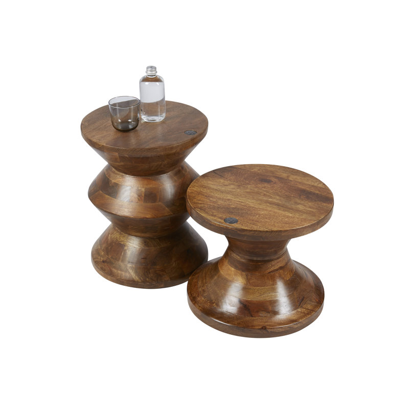 Solid + Manufactured Wood Accent Stool