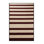 Machine Washable Horizontal Stripes Black Area Rug