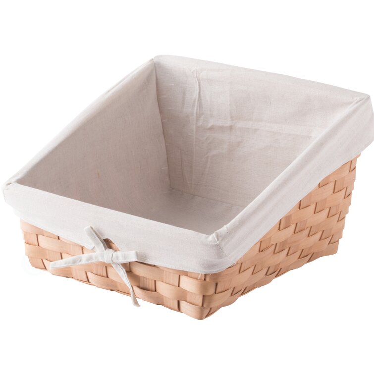 Solid Wood Basket August Grove Color: Brown