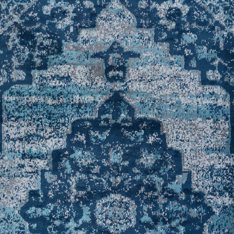 Drennen Machine Woven Blue/Navy Indoor Rug, Runner 60 x 240cm