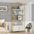 Arched Bookshelf, Bookcase With Doors Storage-1152351588