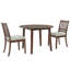 Ensemble de table de salle à manger 3 pièces peu encombrant, table en bois extensible, style moderne pour les petites cuisines