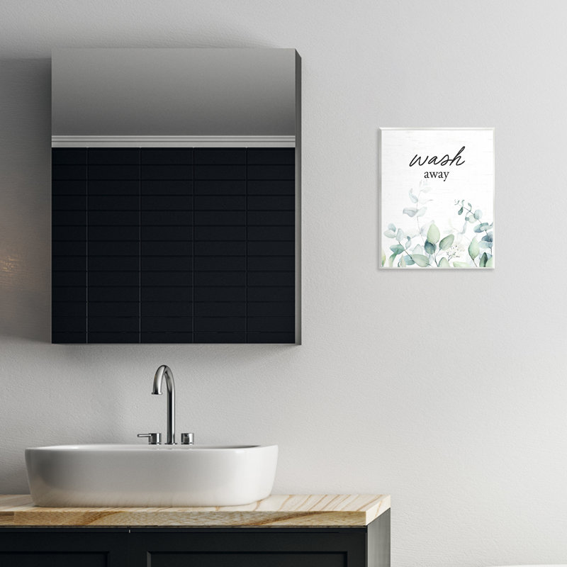 Wash Away Eucalyptus Wall Plaque, design by Lettered and Lined