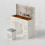 Meuble-lavabo de 46 po avec miroir et tabouret à 10 tiroirs