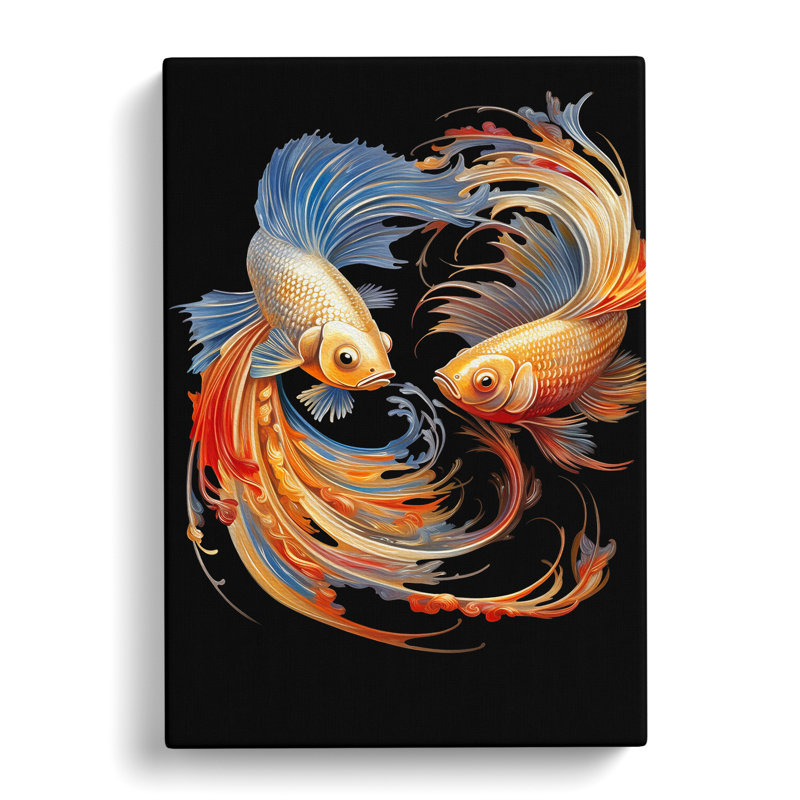 Fish Modern - Single Picture Frame Print, 50cm H x 35cm W x 3cm D
