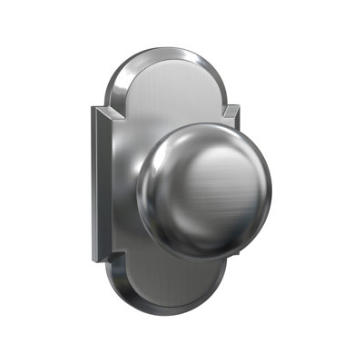 Bouton de passage Bravura 906-G2 Macon sur rose arqué en nickel satiné
