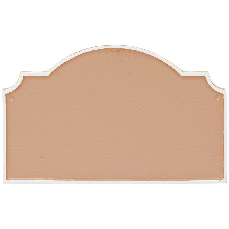 Plaque signalétique d'adresse sur deux lignes Vanderbilt, Oui, Taupe / Blanc