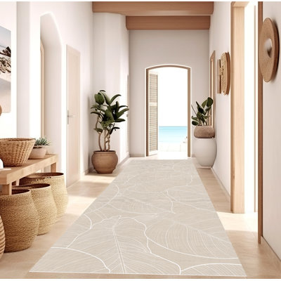 Alsiha Vinyl Machine Printed Area Rug