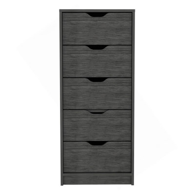 Commode haute 5 tiroirs Basilea, système coulissant
