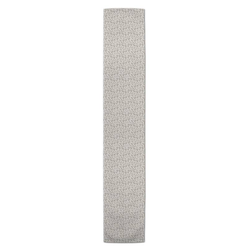Koziol Geometric Table Runner, 72" L x 16" W, Khaki, Floral