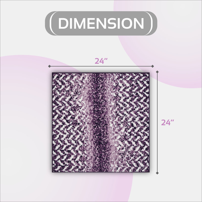 Tapis de cuisine et tapis de bain antidérapants Kynnidi Collection, Mauve