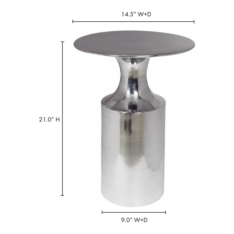 End Table, Silver