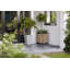 Keter Signature - Grand pot de fleurs carré en bois de 21,6 pouces pour l'intérieur ou l'extérieur, pin
