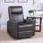 Recliners, Modern Walnut Brown Power Recliner with Square Armrest | Top Grain Leather | Wood &amp; Metal Frame