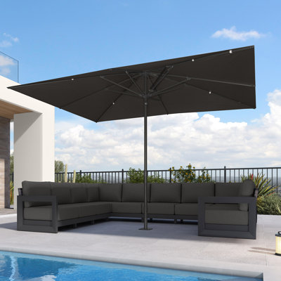  8' x 11' / 9' x 12' Semi-Auto Market Umbrella Table Umbrella