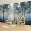Papier peint adhésif pelez et collez Scène de forêt à couches superposées, brume, bois, murales, H 100 po x l 144 po, papier mural amovible en PVC, adhésif pour décoration de chambre à coucher, bureau à domicile-287869030